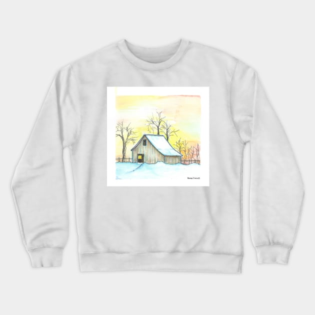 Farmland Barn Crewneck Sweatshirt by ReneeDixonArt